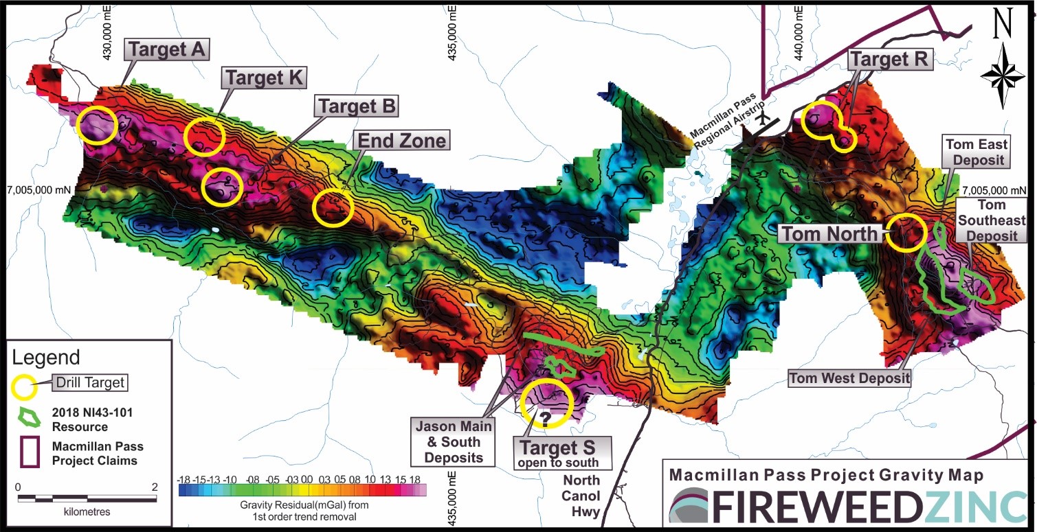 MAP 2: MACMILLAN PASS PROPERTY GRAVITY ANOMALIES MAP