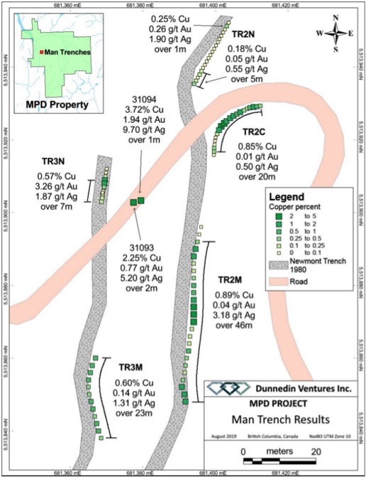 2019 MPD Trench Sampling Map – Man Prospect