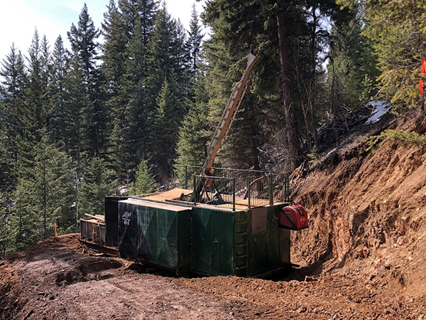 Figure 2 - 2021 Drilling at Gate Zone, MPD and Core Logging Facility, Merritt BC