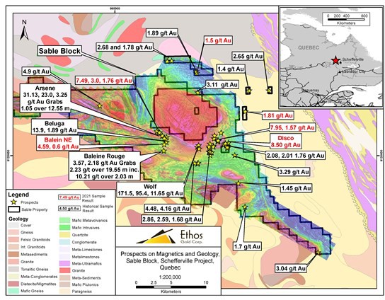 Prospects on the Sable Block; Magnetics and Geology within the Schefferville Project